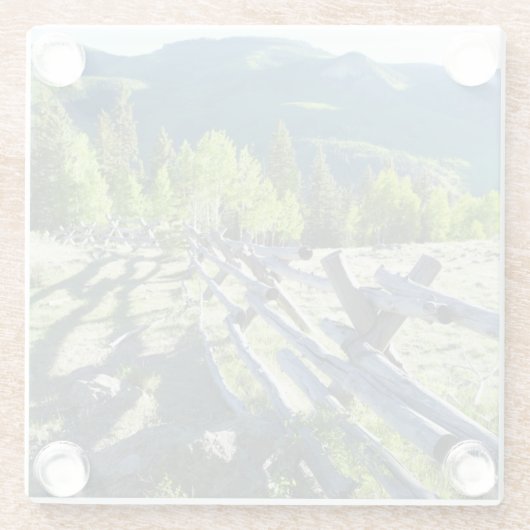 木のFenceline ガラスコースター (裏面)