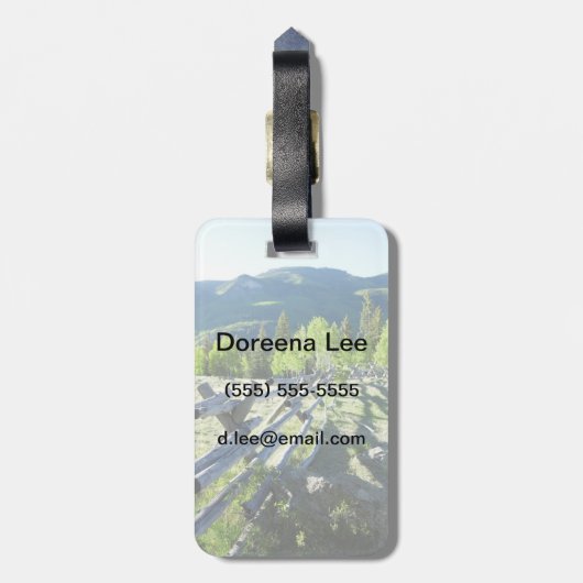 木のFenceline ラゲッジタグ (裏面縦)