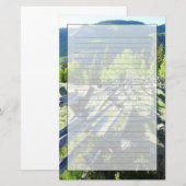 木のFenceline 便箋 (正面/裏面)