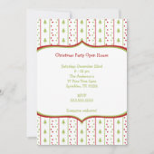 木のgrouponを持つモダンなクリスマスのパーティの招待状 招待状 (正面)