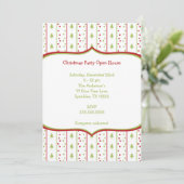 木のgrouponを持つモダンなクリスマスのパーティの招待状 招待状 (スタンド正面)