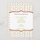 木のgrouponを持つモダンなクリスマスのパーティの招待状 招待状 (正面/裏面)