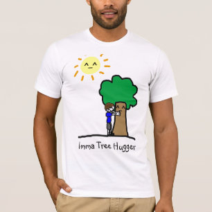木のHuggerのティー Tシャツ