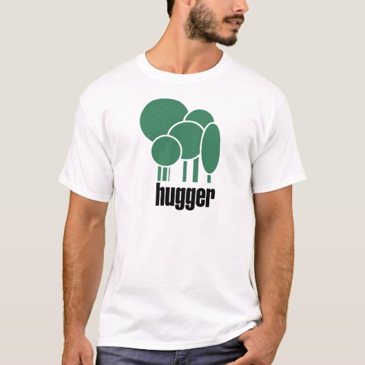 木のhuggerのユニークなデザイン! tシャツ (正面)