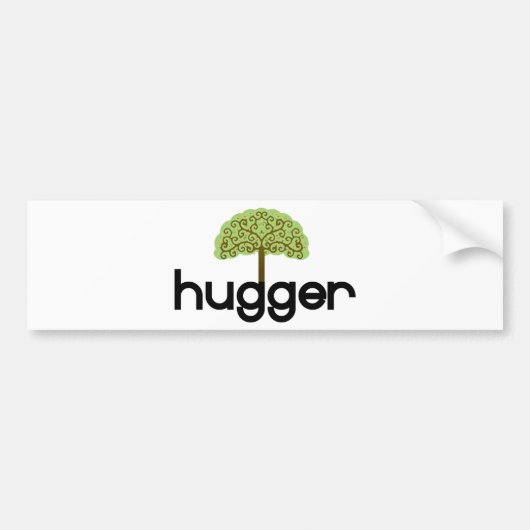 木のhuggerの元のデザイン! バンパーステッカー (正面)