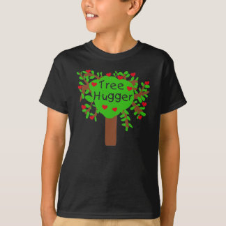 木のHuggerのTシャツおよびギフト Tシャツ