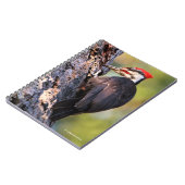 木のPileatedの美しいキツツキ ノートブック (左側)