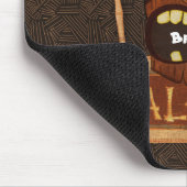 木のTikiのマスクのヴィンテージのレトロのアロハハワイアン マウスパッド (コーナー)