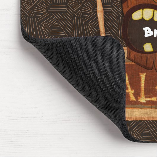 木のTikiのマスクのヴィンテージのレトロのアロハハワイアン マウスパッド (コーナー)