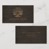 木のTriquetraの金生命の樹 名刺 (正面/裏面)