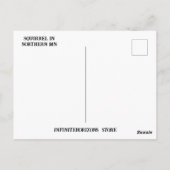 木はがきに隠れるリス ポストカード (裏面)