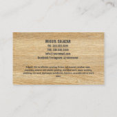 木はっきりした手師建築名刺 名刺 (裏面)