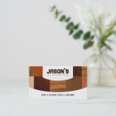 木は名刺に床を張ります 名刺 (スタンド正面)