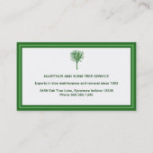 木は子供部屋の中心の造園を整備します 名刺 (裏面)