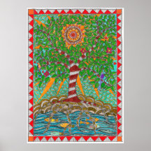 木は川のポスタ感動的ー