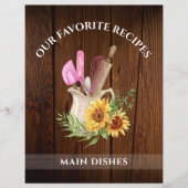 木ひまわり素朴タブ付きレシピバインダー分圧器 (正面)