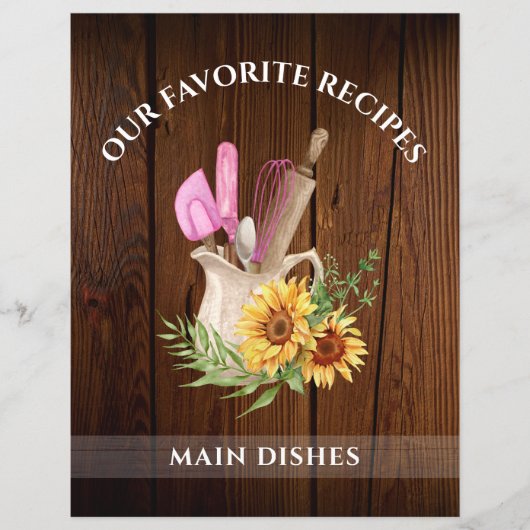 木ひまわり素朴タブ付きレシピバインダー分圧器 (正面)