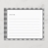 木ひまわり素朴ブライダルシャワーレシピカード (裏面)