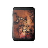 木びき台のシカの芸術 バスマット (正面縦)