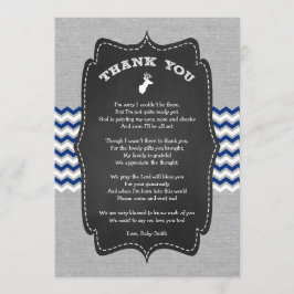 木びき台のベビーシャワーは詩が付いているノート感謝していしています サンキューカード