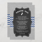 木びき台のベビーシャワーは詩が付いているノート感謝していしています サンキューカード (正面/裏面)