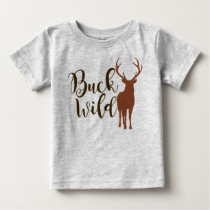木びき台の野生の子供のTシャツの狩りのシカ ベビーTシャツ