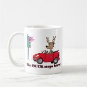 木びき台はここにストップ コーヒーマグカップ (左)