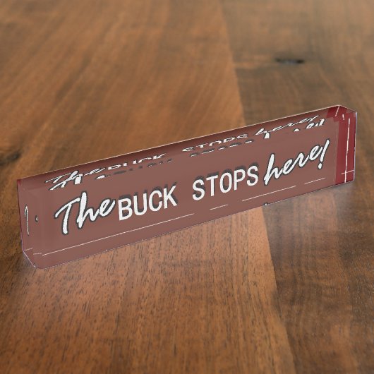 木びき台はここにストップ! デスクネームプレート (側面)