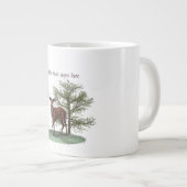 木びき台はマグをここにストップ ジャンボコーヒーマグカップ (正面右)