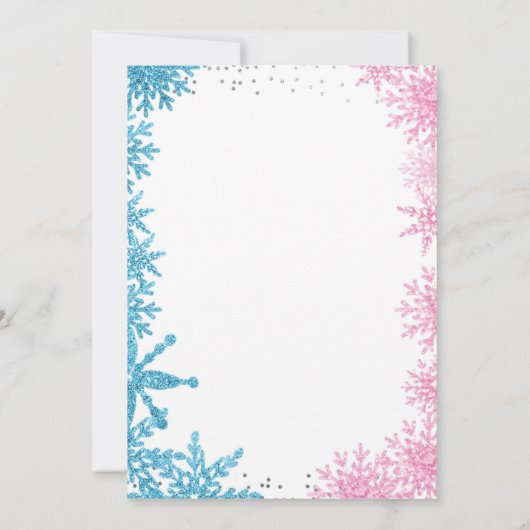 木びき台または雌ジカの性は招待状の冬を明らかにします 招待状 (裏面)