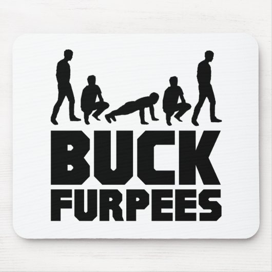 木びき台Furpees -- Burpeesのフィットネス マウスパッド (正面)