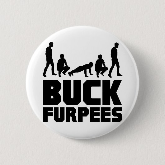 木びき台Furpees -- Burpeesのフィットネス 缶バッジ (正面)