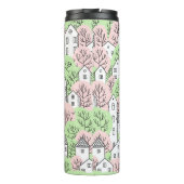 木や家に継ぎ目の無い模様。春とサム タンブラー (裏面)