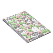 木や家の継ぎ目のないパターン。春と夏 ノートブック (右側)