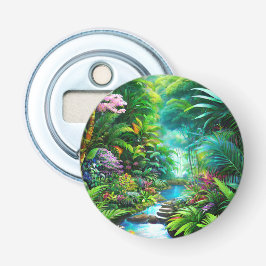 木や花が咲く熱帯雨林 栓抜き