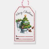 木よくはしゃぐのクリスマスラベル ギフトタグ (正面)