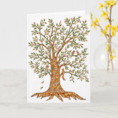 木を今日抱き締めて下さい! カード (黄色い花)