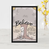 木を信じて下さい カード (黄色い花)