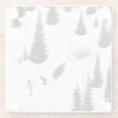 木を切り倒す ガラスコースター (裏面)