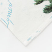 木を切り倒す フリースブランケット (角)