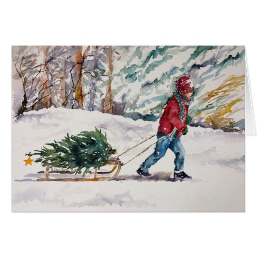 木を家に持って来ること (正面横)