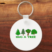 木を抱き締める キーホルダー (正面)