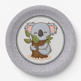 木を抱くカオラクマ ペーパープレート