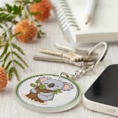 木を抱くコアラベアアクリルキーチェーン キーホルダー (正面右)