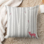 木を持つシカ クッション (ブランケット)