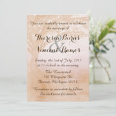 木を持つシンプルで素朴な結婚式招待状 招待状 (スタンド正面)