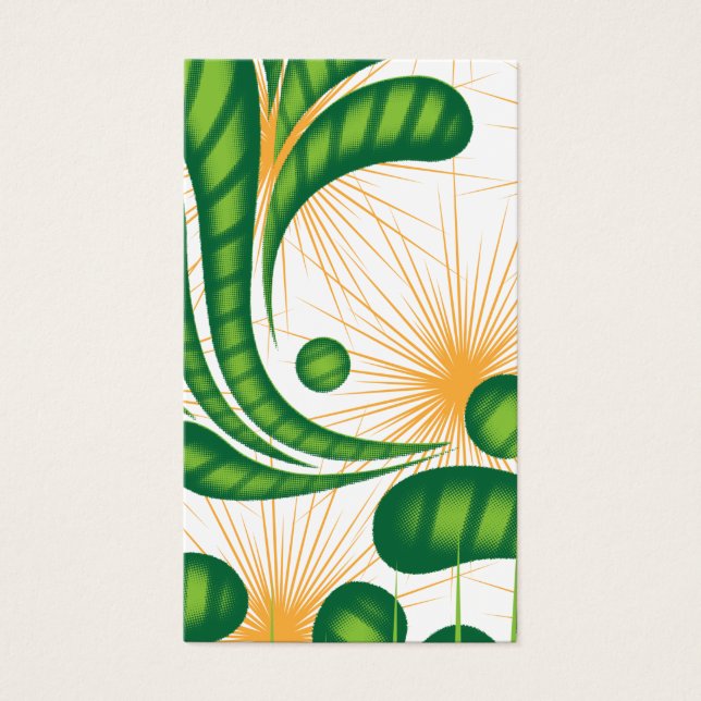 木を描いた芸術的緑と金ゴールド (正面)