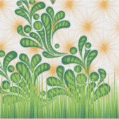 木を描いた芸術的緑と金ゴールド シール (正面)