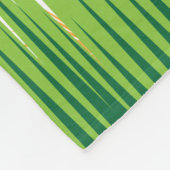 木を描いた芸術的緑と金ゴールド フリースブランケット (角)