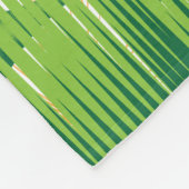 木を描いた芸術的緑と金ゴールド フリースブランケット (角)